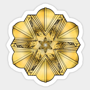 Art Deco Mandala Sticker